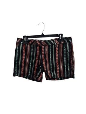 Volcom Frochickie Chino Shorts Size 7 Aztec Tribal Stripe Surf Skate Low Rise